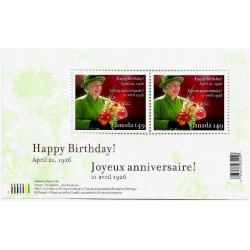 Canadá. 2006. Hoja Conmemorativa (Nuevo) 80 Aniversario Isabel II
