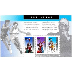 Canadá. 1991. Hoja Conmemorativa (Nuevo) Baloncesto