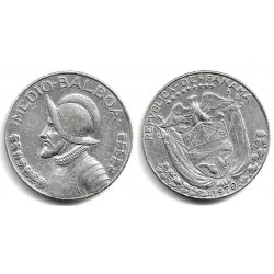 (12a.1) Panamá. 1970. ½ Balboa (MBC+) (Plata)