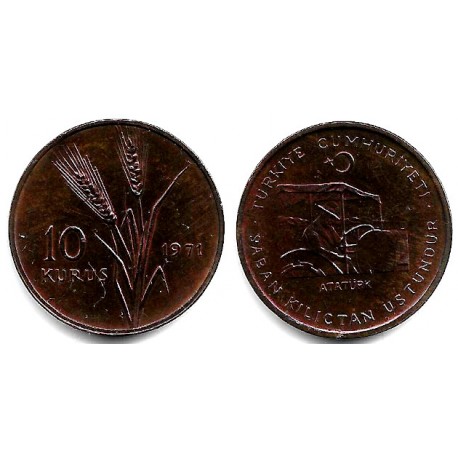 (898.1) Turquía. 1971. 10 Kurus (EBC-)