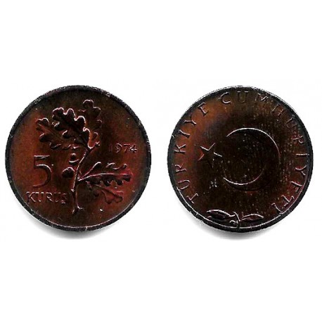 (890.3) Turquía. 1974. 5 Kurus (SC)