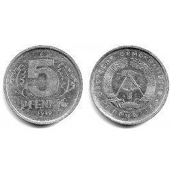 (9.2) Alemania Democrática. 1979(A). 5 Pfennig (EBC+)
