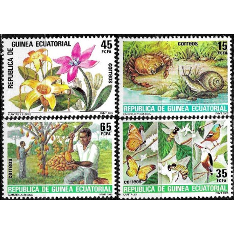Guinea Ecuatorial. 1985. Serie Completa (Nuevo) Protección de la Naturaleza