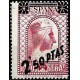 (791) 1938. 2,50 Pesetas sobre 25 Céntimos (Nuevo) IX Cent. Monasterio de Montserrat