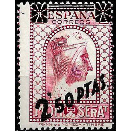 (791) 1938. 2,50 Pesetas sobre 25 Céntimos (Nuevo) IX Cent. Monasterio de Montserrat