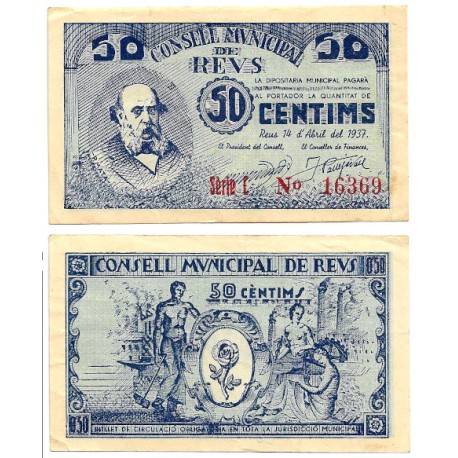 Reus. 1937. 50 Céntimos (EBC+)
