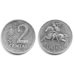 (86) Lituania. 1991. 2 Centai (MBC)