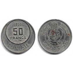 (275) República Tunecina. 1950. 50 Francs (MBC)