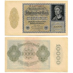 (72) Imperio Alemán (Weimar). 1922. 10000 Mark (EBC+)