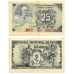 Reus. 1937. 25 Céntimos (EBC-)