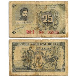 Reus. 1937. 25 Céntimos (BC)