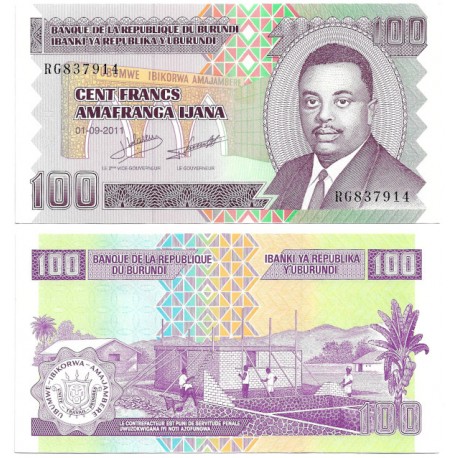 (44b) Burundi. 2011. 100 Francs (SC)