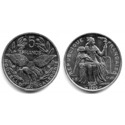(16) Nueva Caledonia. 1990. 5 Francs (SC)