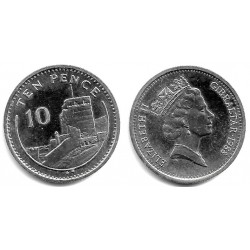 (23.1) Gibraltar. 1988. 10 Pence (EBC+)