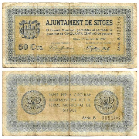 Sitges. 1937. 50 Céntimos (MBC-)