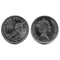 (23.1) Gibraltar. 1990. 10 Pence (SC)