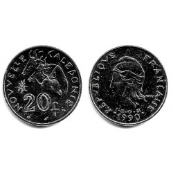 (12) Nueva Caledonia. 1990. 20 Francs (SC/SC-)