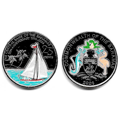 Bahamas. 2004. 25 Cents (SC)
