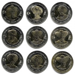 Turquía. 2024. Colección de 1 Lira (SC) Sultanes Otomanos