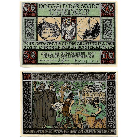 Ohrdruf (Turingia). 1921. 50 Pfennig (EBC+)