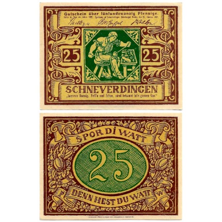 Schneverdingen (Baja Sajonia). 1921/22. 25 Pfennig (EBC+)