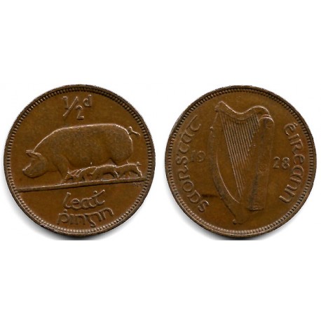 (2) Irlanda. 1928. ½ Penny (MBC)