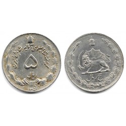 (1176) Irán. 1972/AH1351. 5 Rials (MBC)