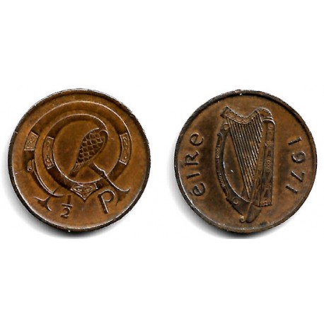 (19) Irlanda. 1971. ½ Penny (MBC)