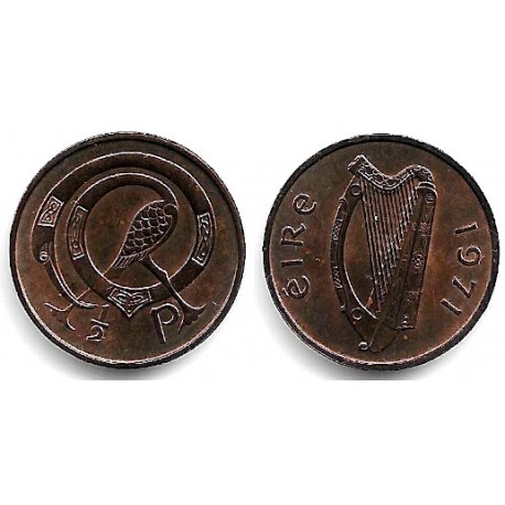 (19) Irlanda. 1971. ½ Penny (EBC+)