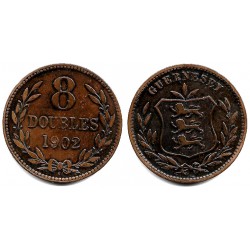 (7) Guernsey. 1902H. 8 Doubles (MBC)