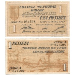 Olot. 1937. 1 Peseta (MBC+)