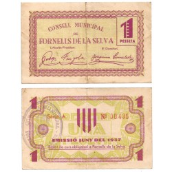 Fornells de la Selva. 1937. 1 Peseta (MBC)