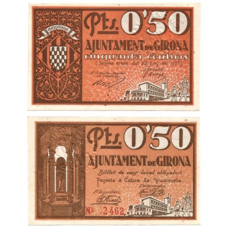 Gerona. 1937. 50 Céntimos (SC)