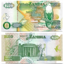 (36b) Zambia. 1992. 20 Kwacha (SC)