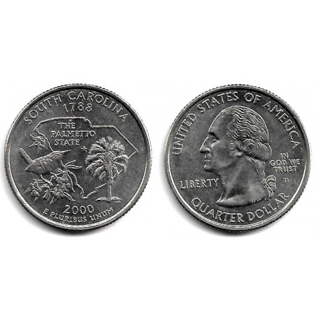 (307) Estados Unidos de América. 2000(D). Quarter Dollar (EBC+) South Carolina