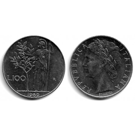 (96.1) Italia. 1969. 100 Lira (EBC+)