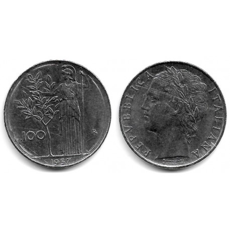 (96.1) Italia. 1957. 100 Lira (MBC)