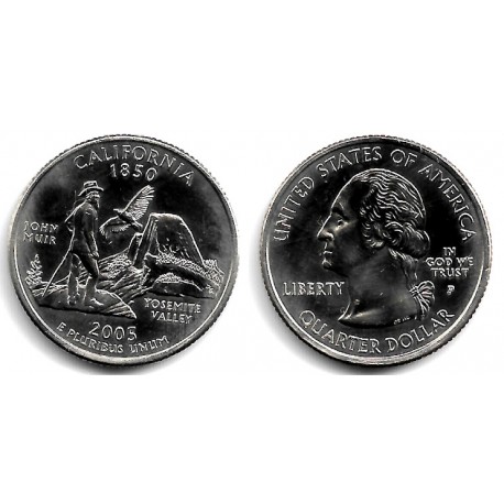(370) Estados Unidos de América. 2005(P). Quarter Dollar (EBC) California