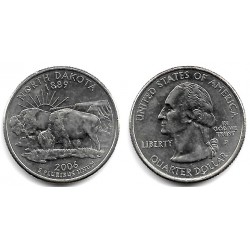 (385) Estados Unidos de América. 2006(P). Quarter Dollar (EBC) North Dakota