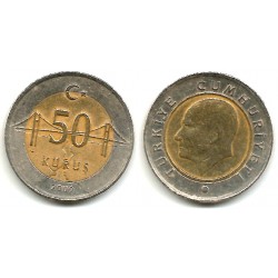 (1243) Turquía. 2009. 50 Kurus (MBC)