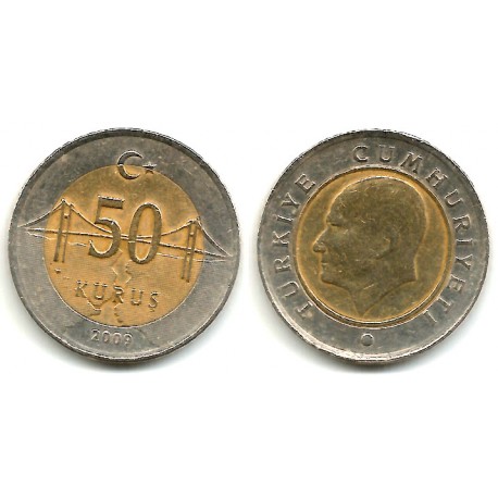 (1243) Turquía. 2009. 50 Kurus (MBC)