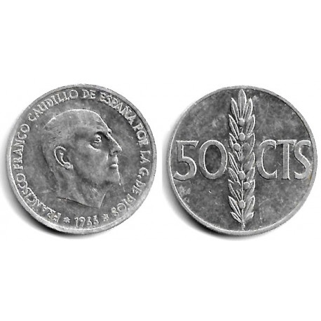 Estado Español. 1966*(19-68). 50 Céntimos (BC)