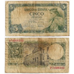 Estado Español. 1954. 5 Pesetas (BC) Serie P