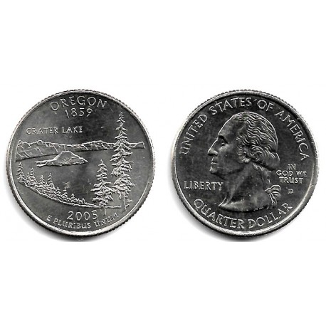 (372) Estados Unidos de América. 2005(D). Quarter Dollar (SC) Oregon