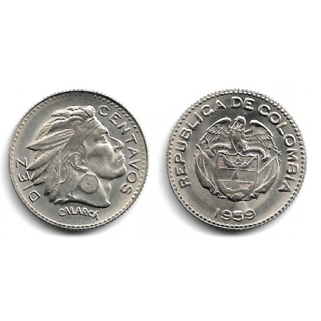 (212.2) Colombia. 1959. 10 Centavos (EBC)