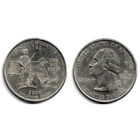 (305) Estados Unidos de América. 2000(P). Quarter Dollar (MBC) Massachusetts
