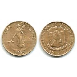 (188) Filipinas. 1958. 10 Centavos (MBC)