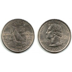 (320) Estados Unidos de América. 2001(D). Quarter Dollar (MBC) Rhode Island