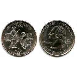 (305) Estados Unidos de América. 2000(P). Quarter Dollar (SC) Massachusetts