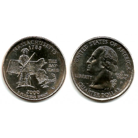 (305) Estados Unidos de América. 2000(P). Quarter Dollar (SC) Massachusetts